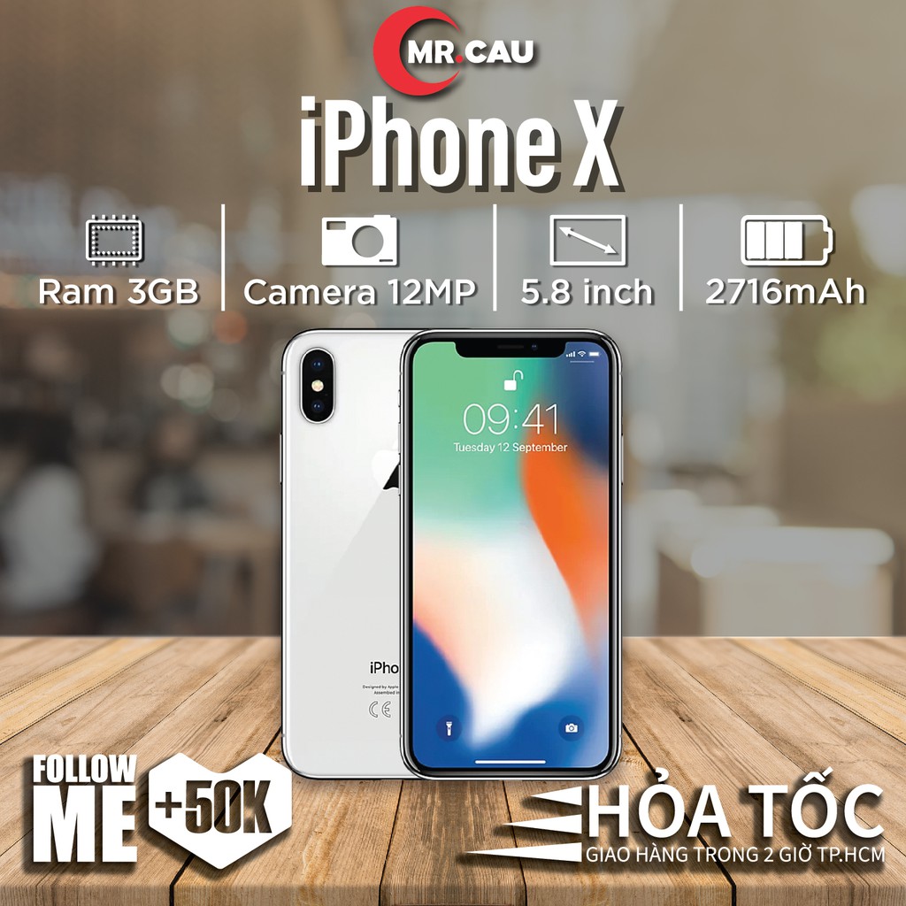 Điện Thoại iPhone X – Quốc Tế Chính Hãng Apple 64GB Đẹp Keng 99% FREESHIP - MRCAU