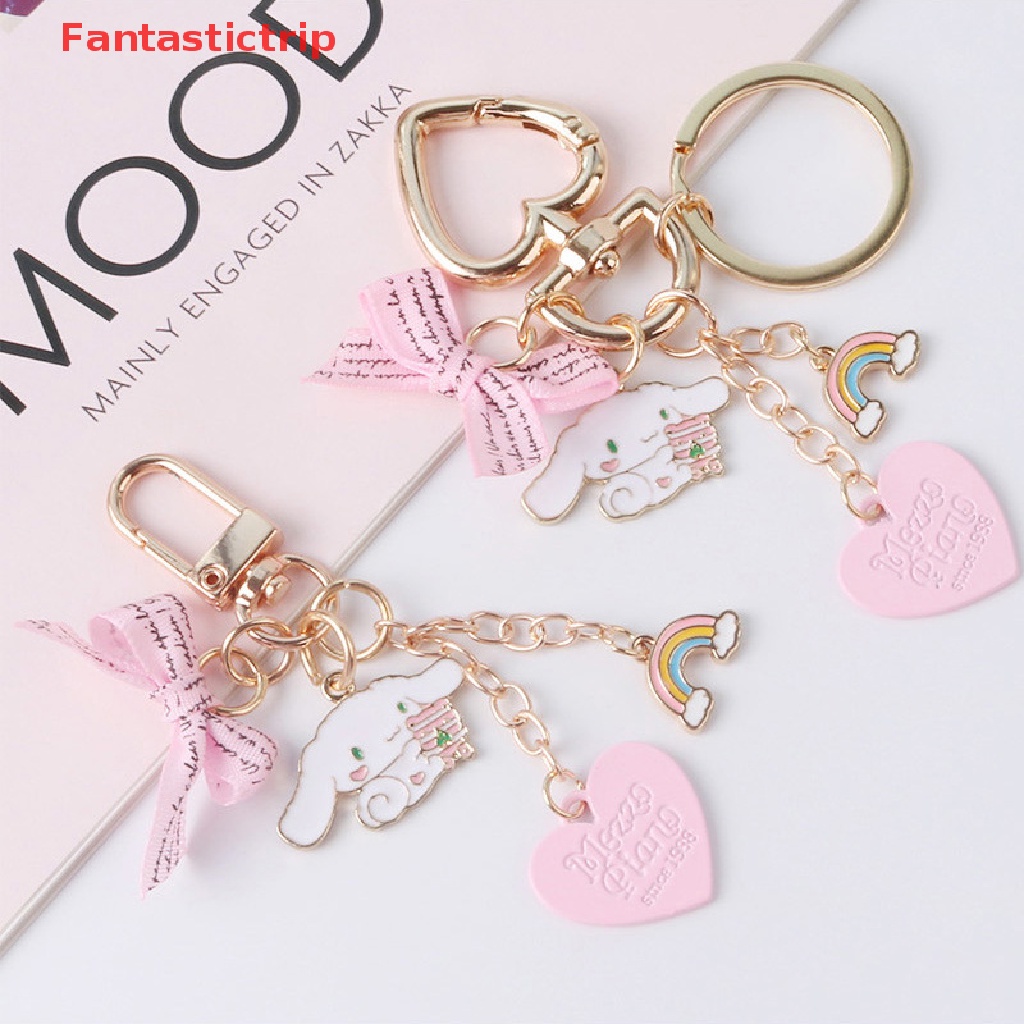 [Fantastictrip] Móc Khóa Xe Hơi / Túi Xách / Móc Khóa Hình Mưa Màu Hồng Dễ Thương Mới