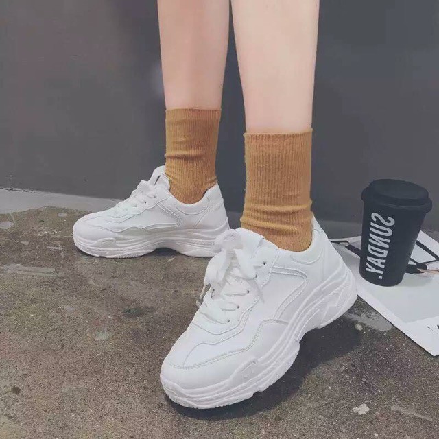 Giày Nữ Tuyết Trắng😍Freeship Đơn250k⚡Giày Sneaker Nữ/Giày Thể Thao Nữ/Giày Nữ Trắng Đế Cao