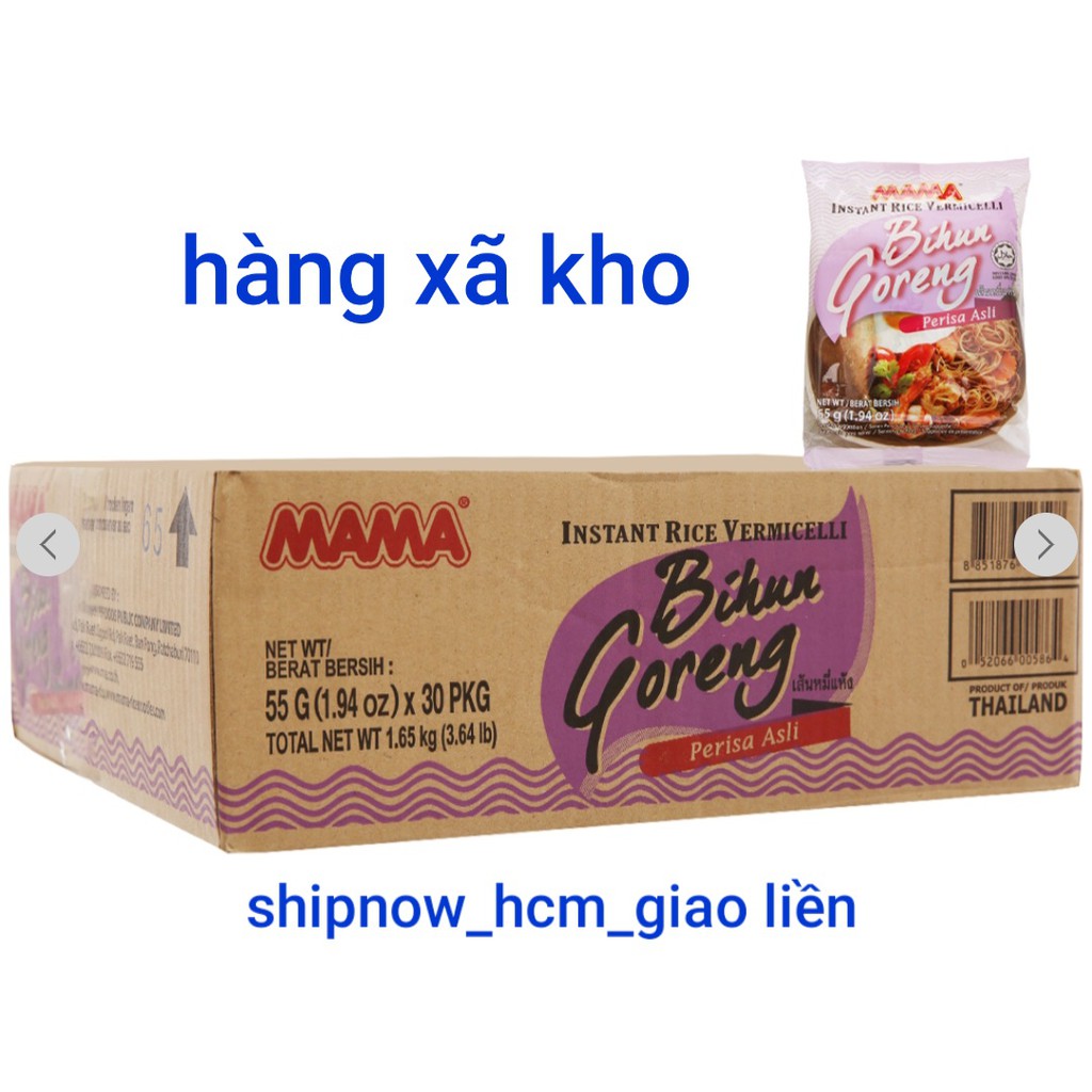 bún gạo khô ăn liền Mama Bihun Goreng gói 55g