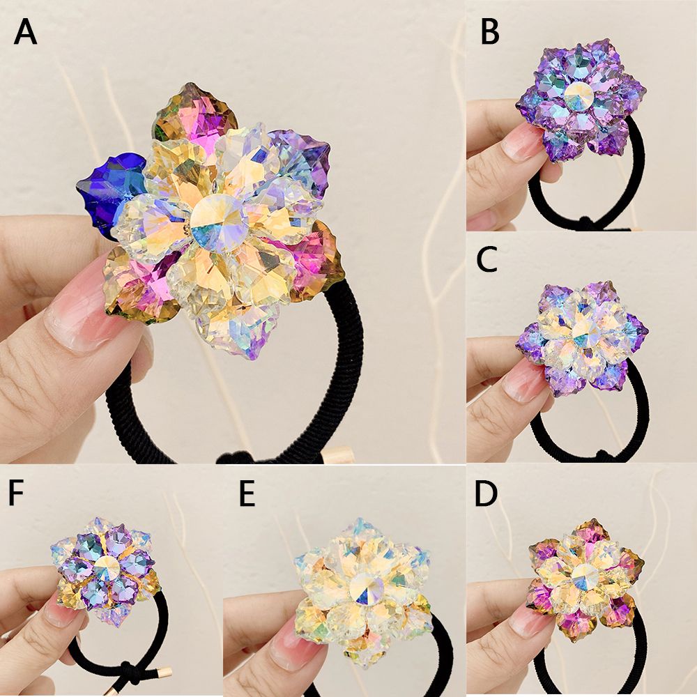 Dây buộc tóc cao su co giãn hình hoa sen thời trang cho nữ