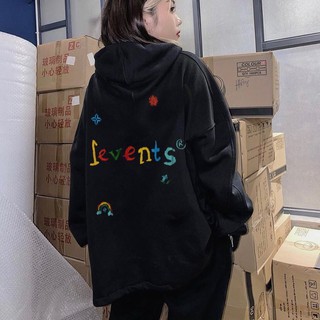 Áo Khoác Nỉ Bông LEVENTS Hoodie Phối Dây Kéo Form Rộng Ulzzang Unisex