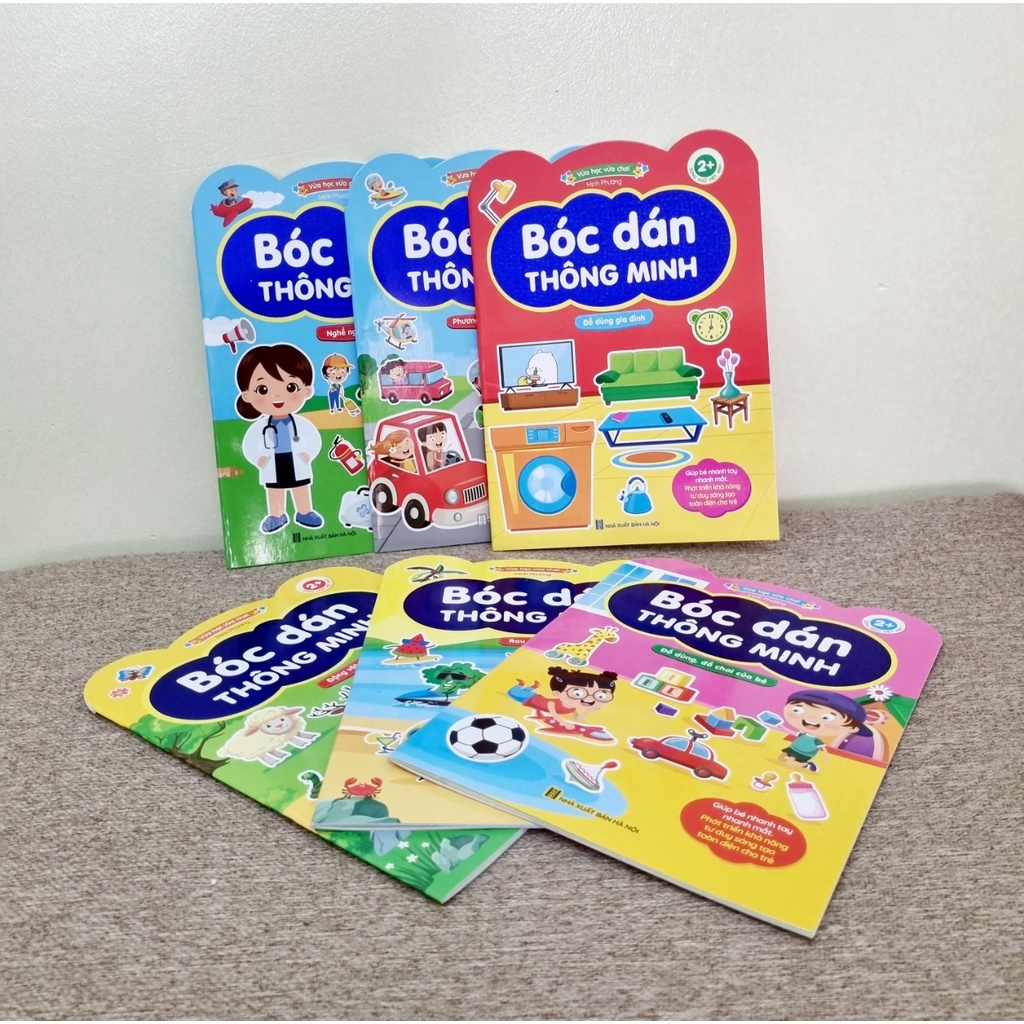 Sách - Bóc dán thông minh bộ 6 cuốn nhiều chủ đề