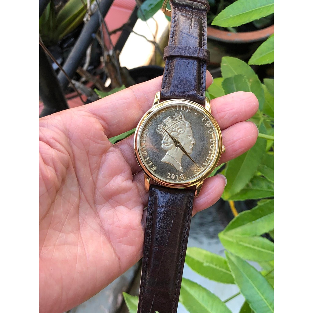 Đồng hồ nam hiệu Fbaire, dây da thật, hàng đã qua sử dụng