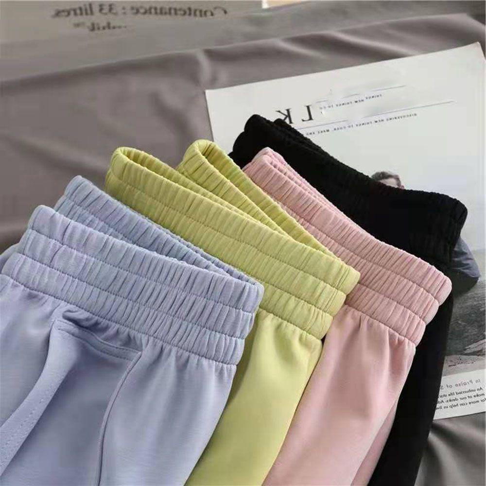 Quần Short Nữ Lưng Cao Co Dãn Màu Sắc Ngọt Ngào