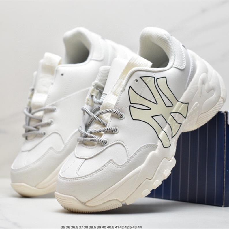 shopgiaykiencuongGiày thể thao MLB ny chữ vàng Hot trend nam nữ, Giày sneaker MLB ny độn đế tăng ch