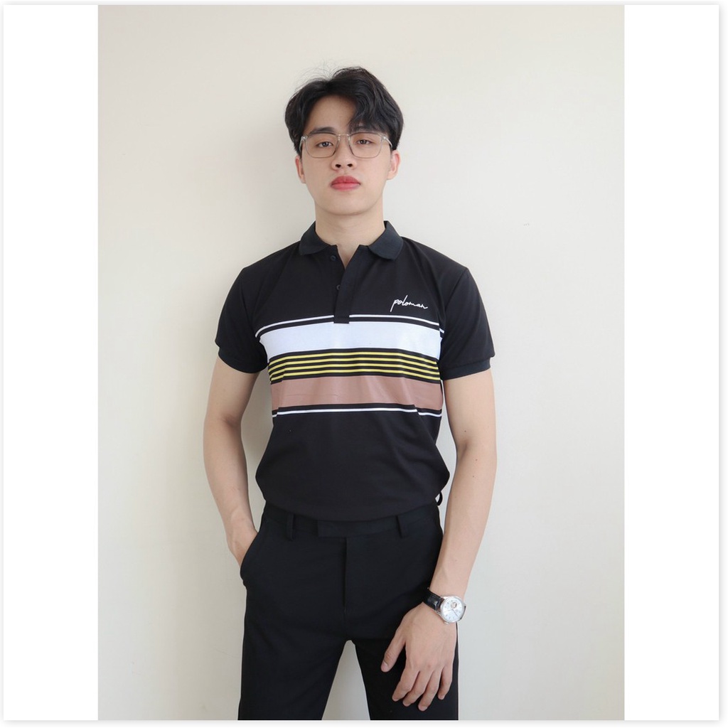 Áo thun cổ trụ ngắn tay kẻ ngang hoạ tiết cực đẹp KOKO MI FASHION