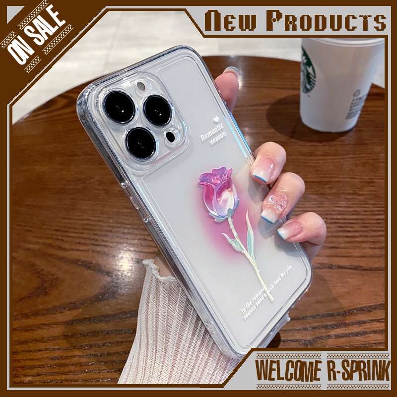 Ốp Điện Thoại Trong Suốt Hình Hoa Tulip Cho 6/7/8/plus/x/xs/xr/xsmax/11/11promax/12/12pro/12promax/13/13pro/13promax/14PRO