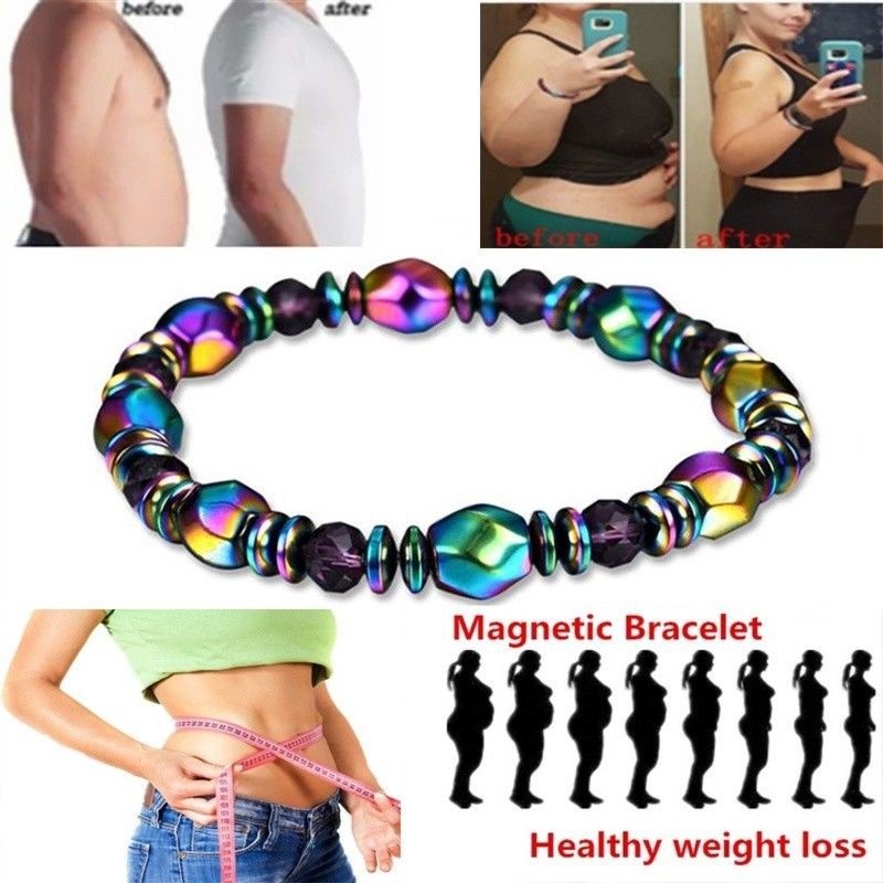1 Vòng Tay Đá Hematite Màu Đen Từ Tính Chăm Sóc Sức Khỏe