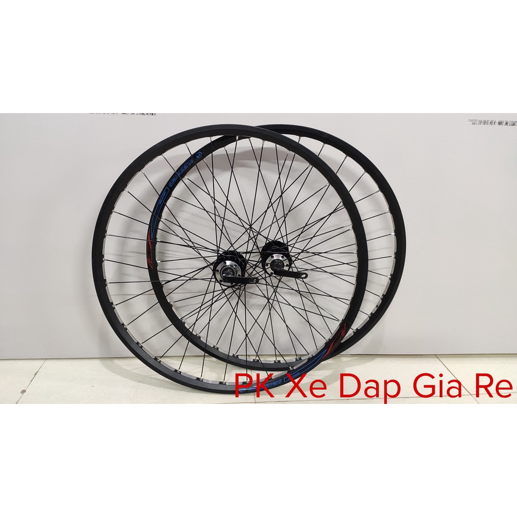 Bộ vành xe đạp thể thao đan sẵn bánh 26 sử dụng đùm bạc đạn cao cấp.