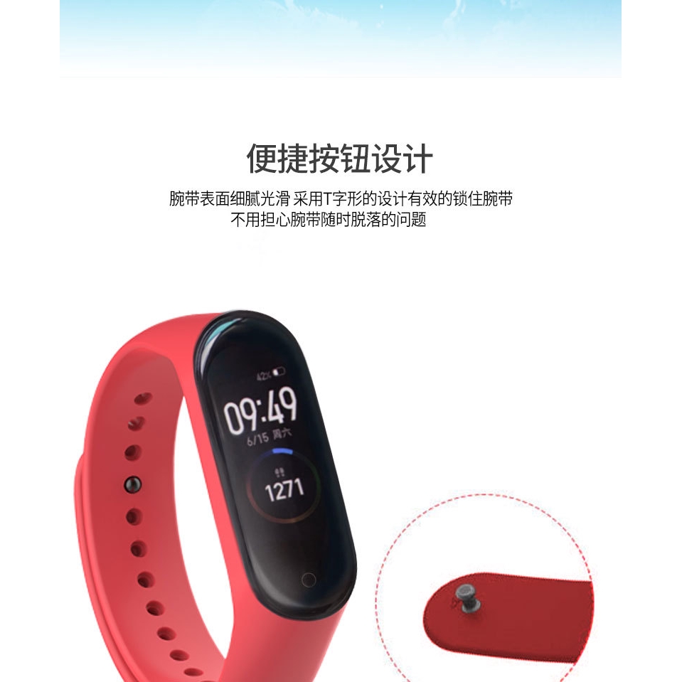 Dây đeo tay thay thế chống thấm nước cá tính cho Xiaomi MI band 4