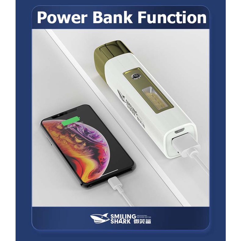 Smilingshark JG867 Đèn pin laser Con trỏ dạy chơi mèo có thể sạc lại USB màu đỏ / xanh di động