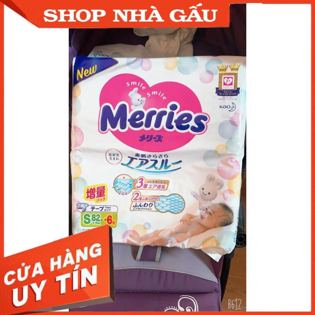 Bỉm Quần Merries Nội Địa Nhật Cộng Miếng Đủ Size - S/82+6 - M58+6 - L 44+6 - XL 38+6