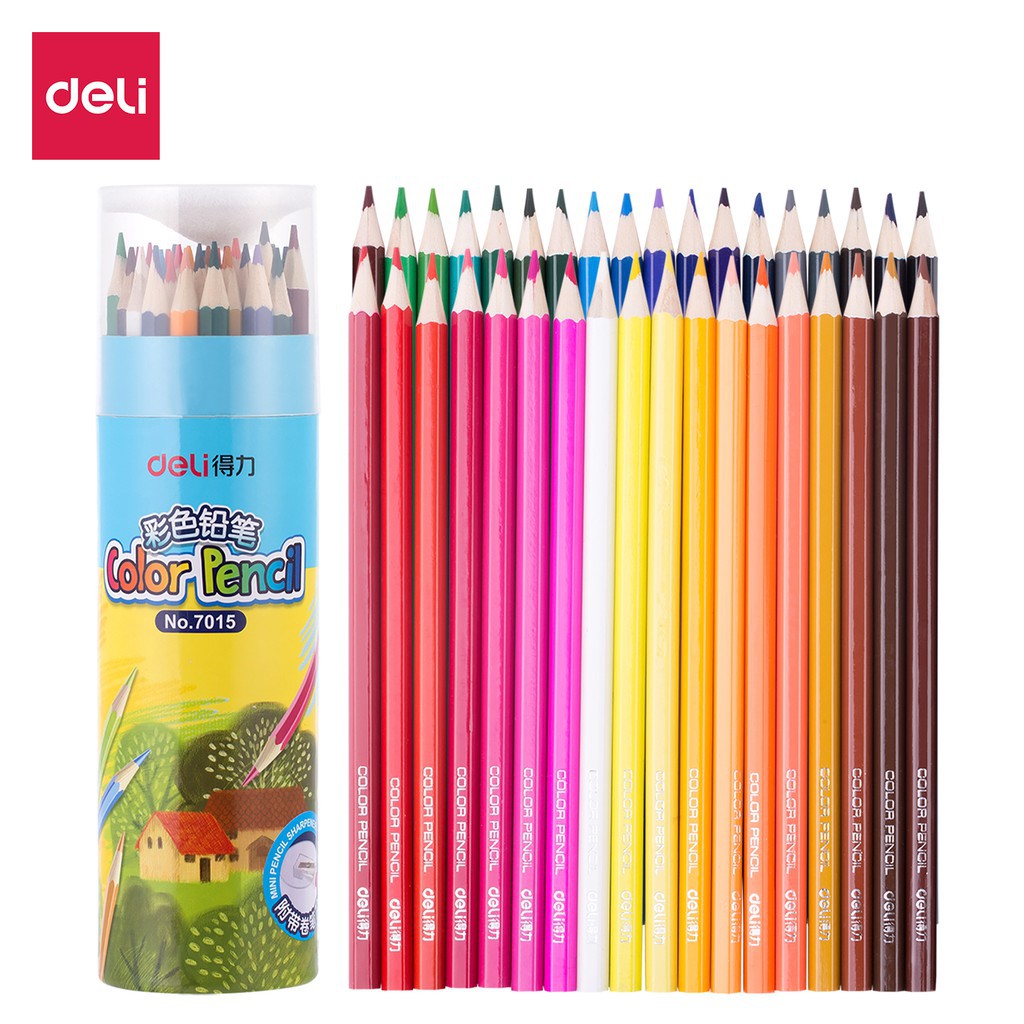 [Chính hãng Deli] Bút chì màu cốc học sinh Deli 36 màu E7015