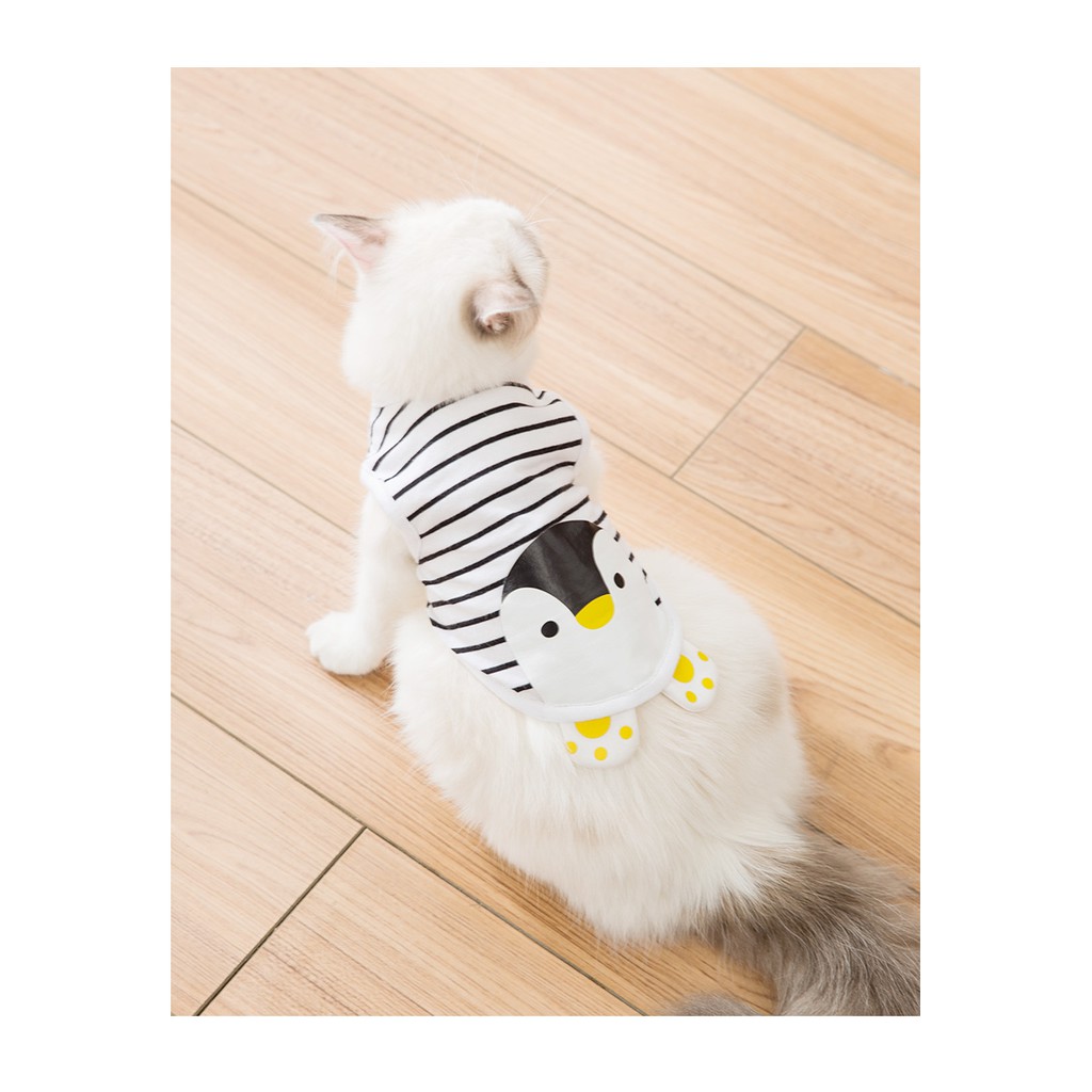 áo ba lỗ vịt vàng và chim cánh cụt cho chó mèo