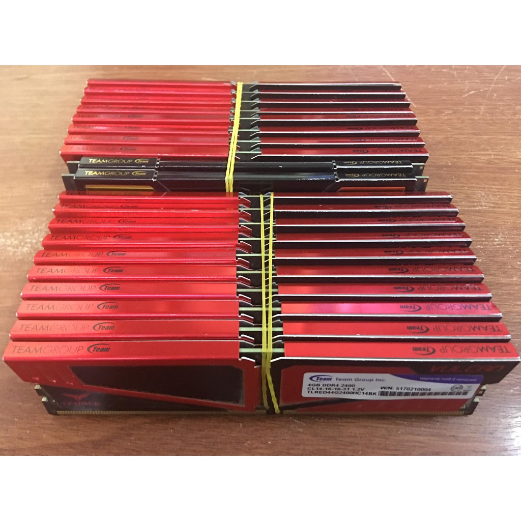 Ram DDR4/2400 4G gskill và adata tản thép đỏ đẹp xịn sò