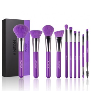 Set 10 Cọ Trang Điểm Docolor 10 Pieces Neon Purple Brush Set