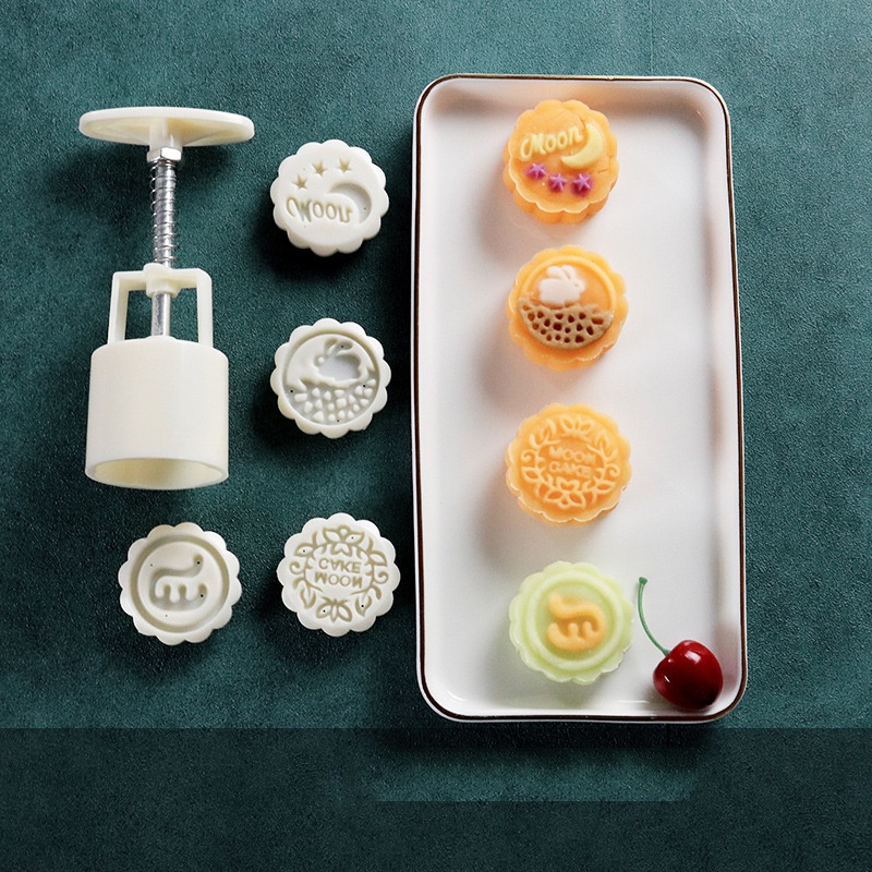 Khuôn Làm Bánh Trung Thu Dạng Nhấn Tay Chống Dính Mẫu Mới 2023 50g63g75g100g125g