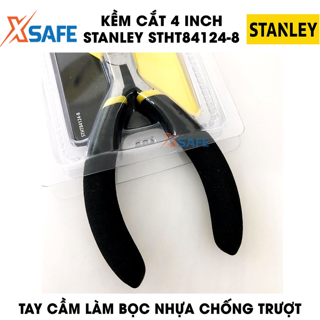 Kềm cắt STANLEY thép hợp kim cứng Kìm Stanley tay cầm bọc nhựa êm ái, được phủ lớp chống gỉ, bền bỉ - Chính hãng
