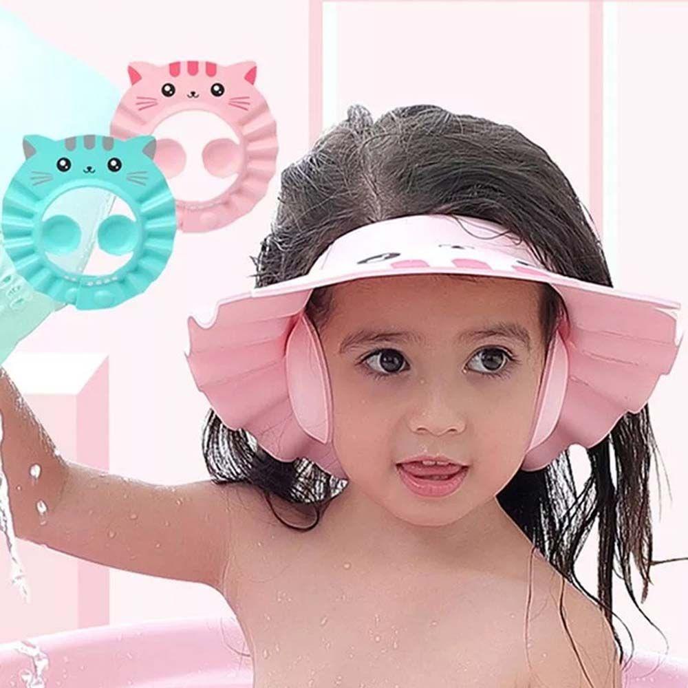 Mũ Tắm Bảo Vệ Tai Chống Thấm Nước Họa Tiết Hoạt Hình Cho Bé