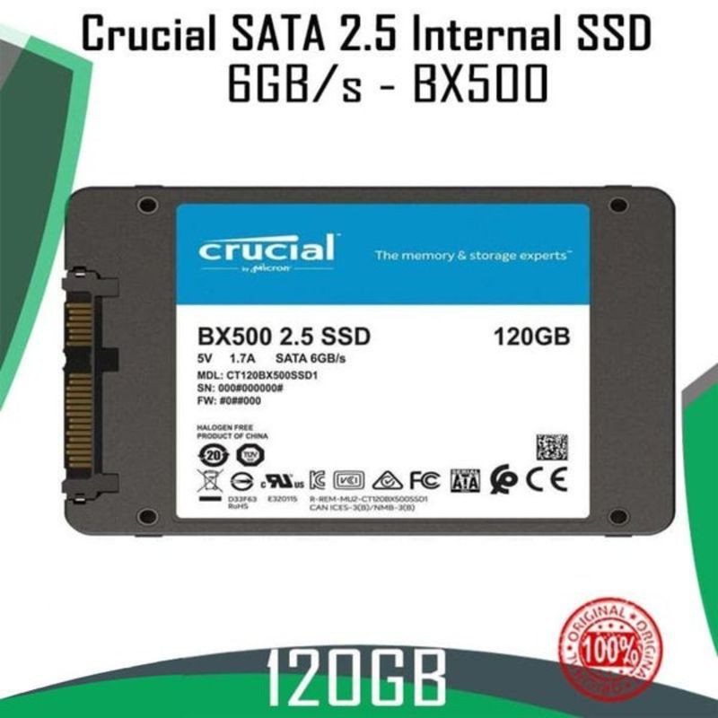 Bộ Chuyển Đổi Sata Sang Ssd Crucial 2.5 6gbs - Bx500 120gb 120 Gb