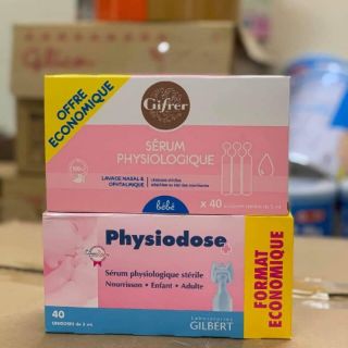 Combo nước muối sinh lý physiodose và gifrer Pháp