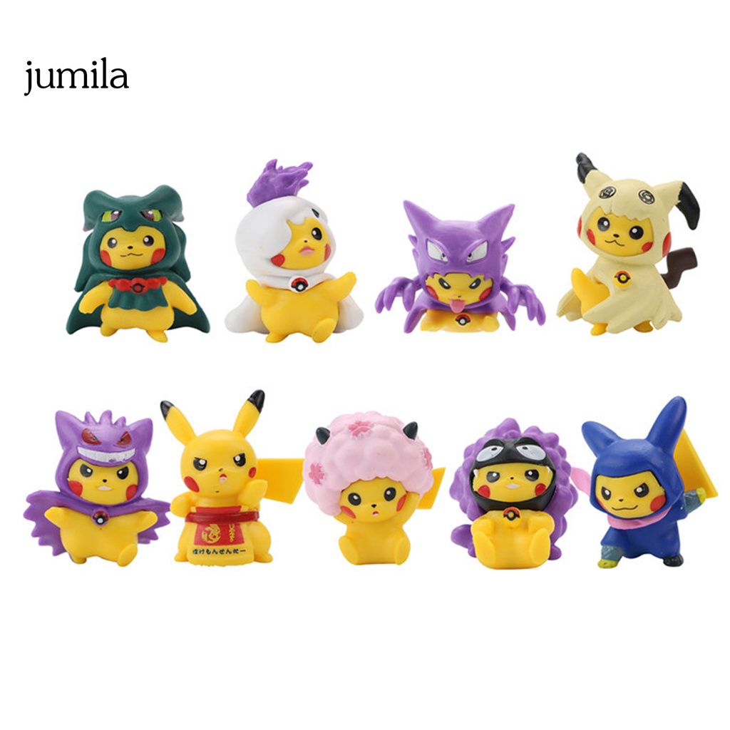 Bộ 9 Đồ trang trí Pikachu hoạt hình để bàn trang trí