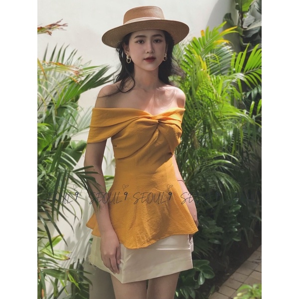 Willow top • Áo trễ vai chất liệu xốp co giãn