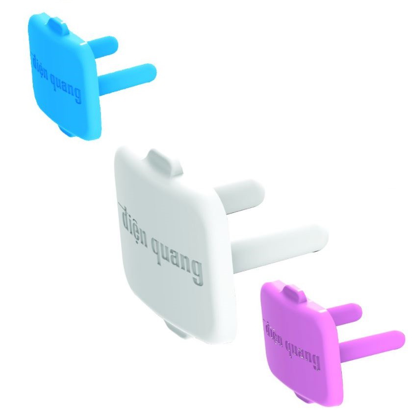 NẮP CHE LỖ ĐIỆN BẢO VỆ TRẺ EM BÉ, nút bít ổ cắm, safety plug prevent baby from electricity, Điện Quang màu hồng xanh