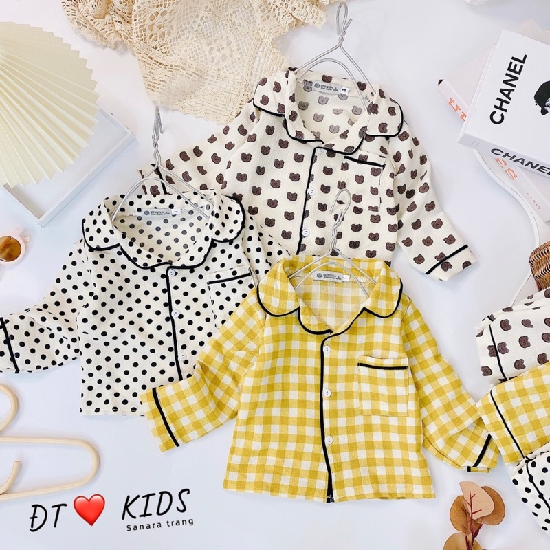 Bộ Pijama xốp đũi cho bé trai và gái từ 7-20kg