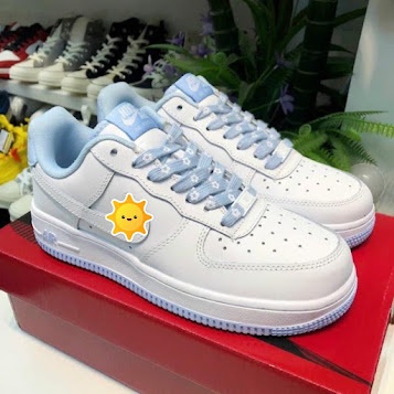 Giày thể thao AF1 dây thừng thổ cẩm, AF1 âm dương, đế xanh, Giày Sneaker Air Force 1 nam nữ - Hàng chuẩn Full Box Bill