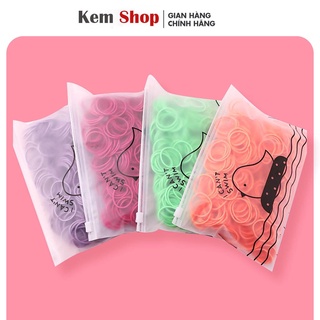 Chun buộc tóc cho bé, dây cột tóc Hàn Quốc 100 cái mini phụ kiện tóc cho bé gái- Kem Shop