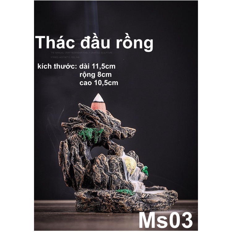 [ TẶNG 3 NỤ TRẦM HƯƠNG] Thác khói trầm hương tự nhiên khói tỏa ngược tiểu cảnh thư giãn, khử khuẩn, giảm stress,an nhiên