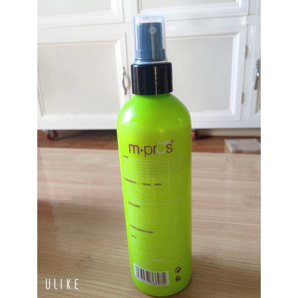 Sữa Nuôi Dưỡng Bảo Vệ Tóc M.pros Hair Care Spray 280ml