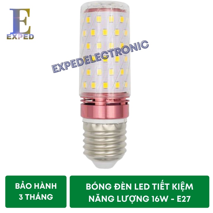 Bóng đèn LED siêu sáng hình bắp ngô đui xoáy E27/16W ánh sáng trắng, vàng.