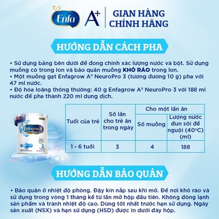 Sữa Bột Enfamil A2 Neuropro 3 – 800g