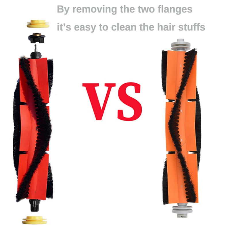 Chổi Lăn Chính Tháo Rời Được + Bàn Chải Làm Sạch Dành Cho Máy Hút Bụi Xiaomi Roborock S4 S5 S6 Max S50 S60 E35