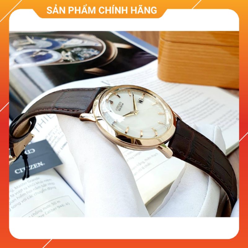Đồng hồ nam dây da chính hãng Citizen Eco Drive BM7193-07B