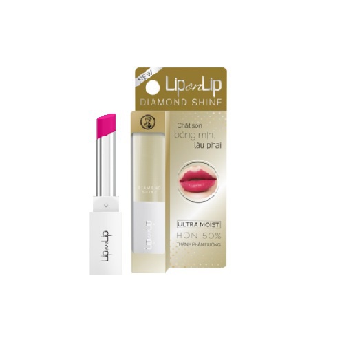 Son nhũ trang điểm dưỡng tối ưu Lip On Lip Diamond Shine 2,2g