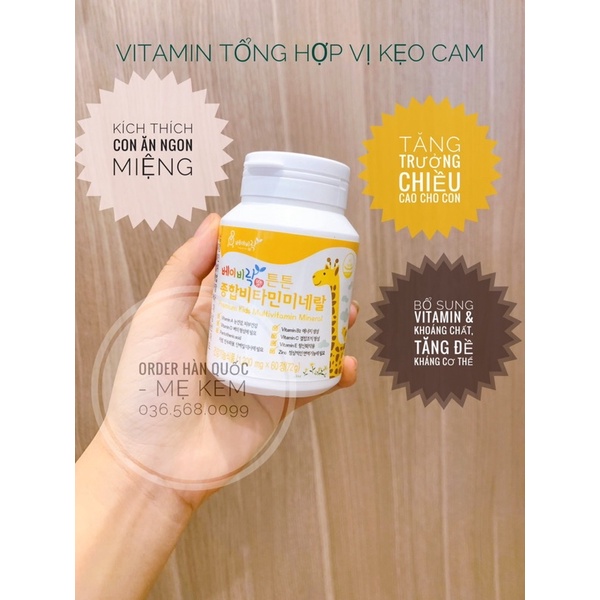 Kẹo Vitamin tổng hợp vị cam Hàn Quốc [mẫu mới]