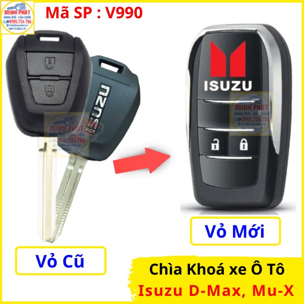 Vỏ Độ gập Chìa khoá xe Isuzu Dmax, Mux