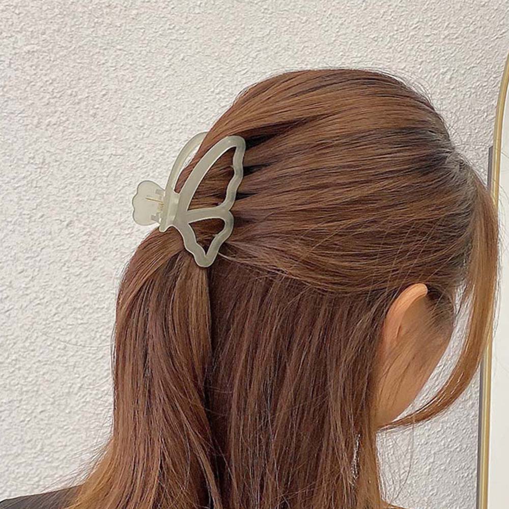 Kẹp tóc bằng nhựa trong suốt màu sắc xinh xắn tùy chọn