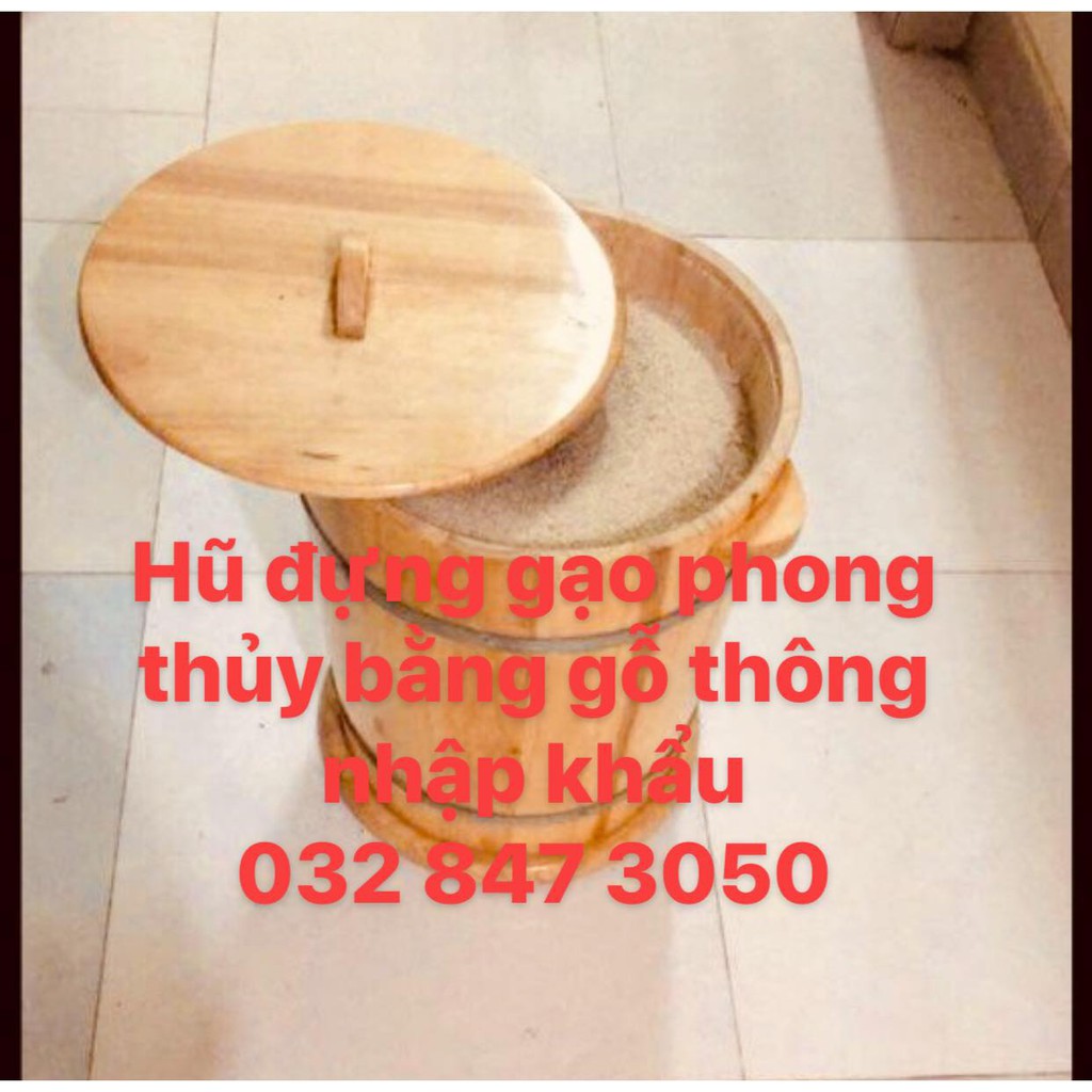 HŨ ĐỰNG GẠO PHONG THỦY BẰNG GỖ