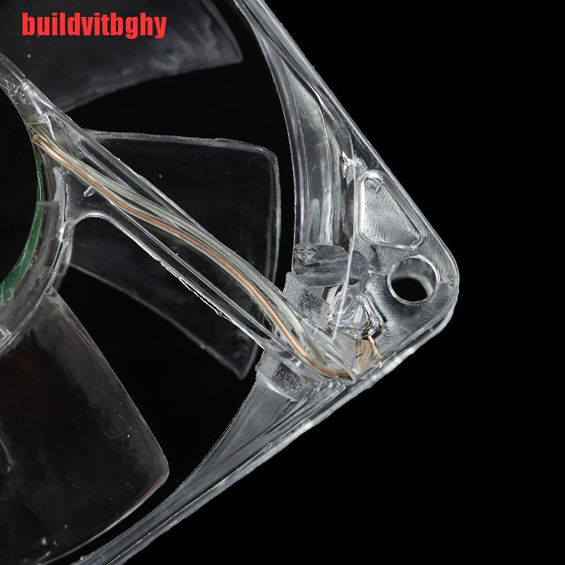 {buildvitbghy}New Clear 8cm PC Computer Case Cooling Fan LED Light Fan Mute Fan IHL