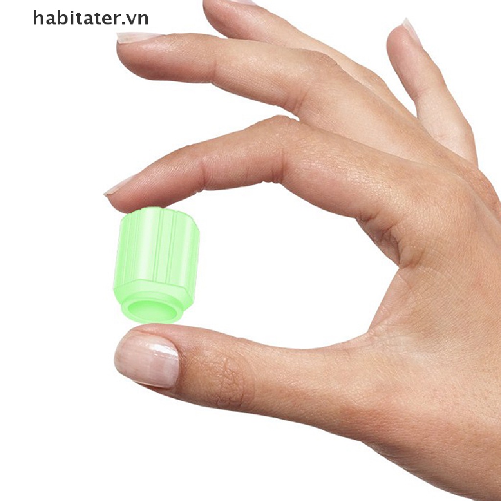 Set 4 Nắp Van Bánh Xe Hơi Màu Dạ Quang Chống Bụi