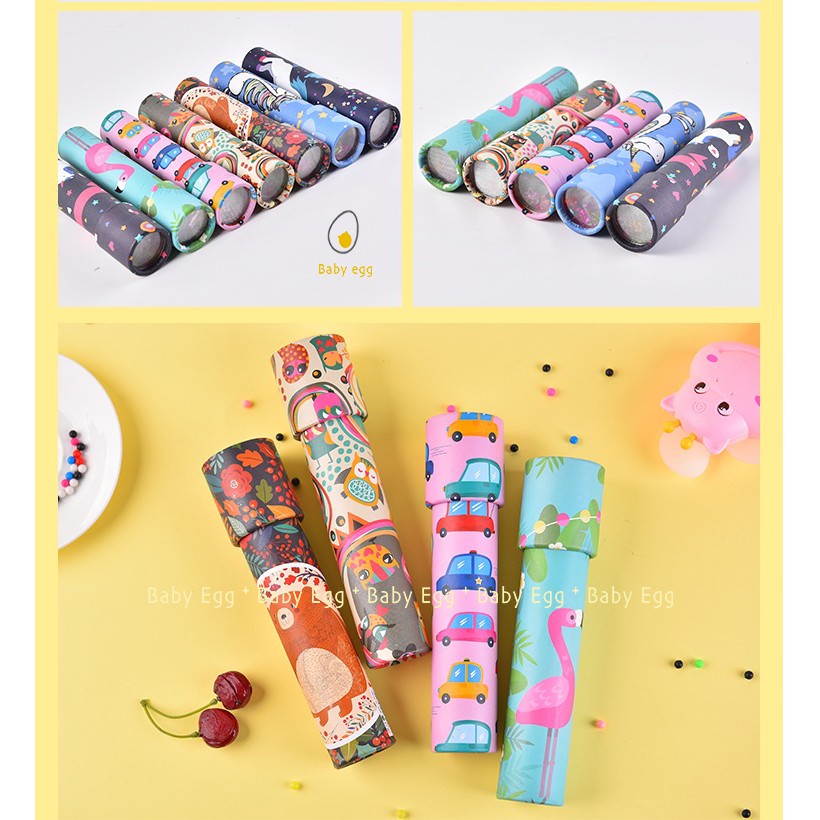 Kính vạn hoa nhiều màu sắc đồ chơi trẻ em thông minh montess cho bé trai gái khám phá 3 4 5 6 7 tuổi baby egg