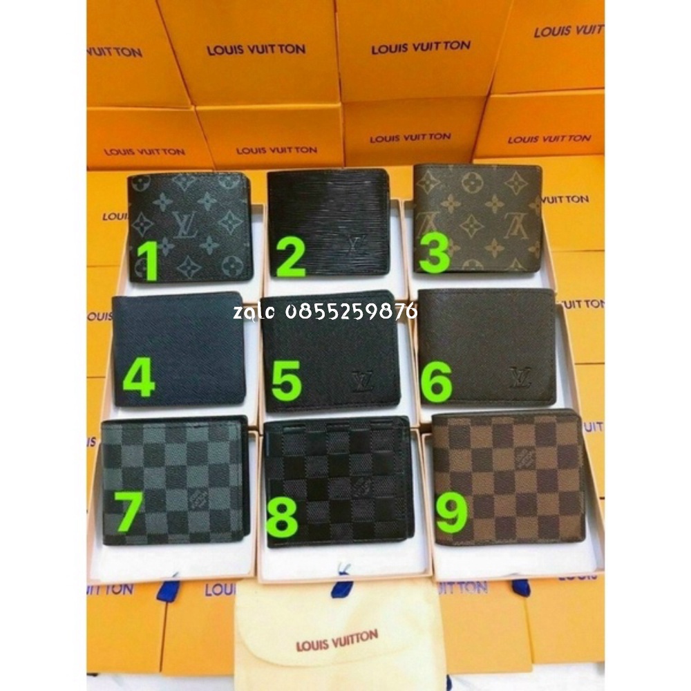❤️𝙁𝙍𝙀𝙀𝙎𝙃𝙄𝙋❤️ ví gấp nam full hộp như ảnh in đủ họa tiết