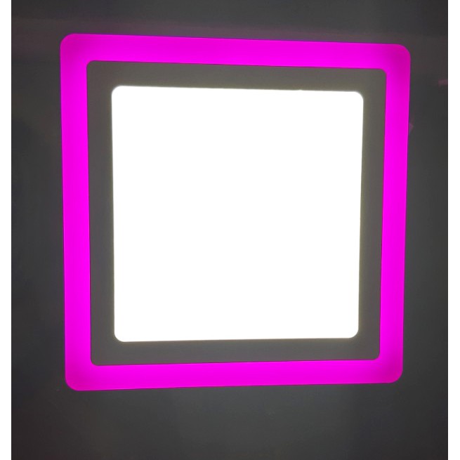 Đèn led nổi ốp trần 24w vuông 2 màu 3 chế độ ánh sáng trắng hồng