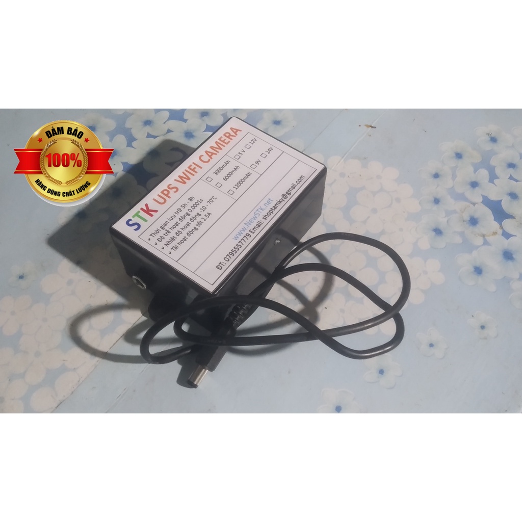 UPS 9V, Nguồn dự phòng cho wifi, camera 9V - STK