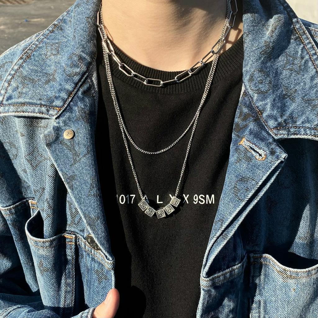 Dây Chuyền Mặt Hình Xúc Xắc May Mắn 22570 Nhiều Lớp